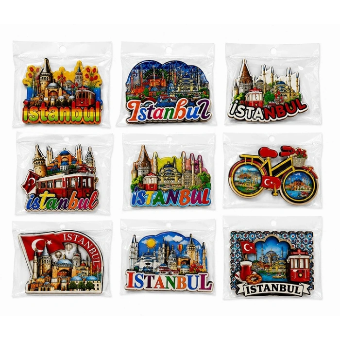 İstanbul Temalı Ahşap Buzdolapı Süsü Magnet Alk5825