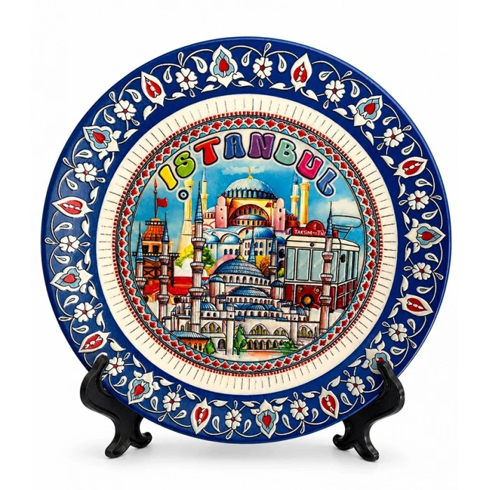 İstanbul Temalı Porselen Dekoratif Tabak 18 Cm Alk5841