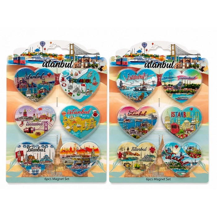 İstanbul Temalı Silikon Buzdolapı Süsü Magnet 6Lı Set Alk5805