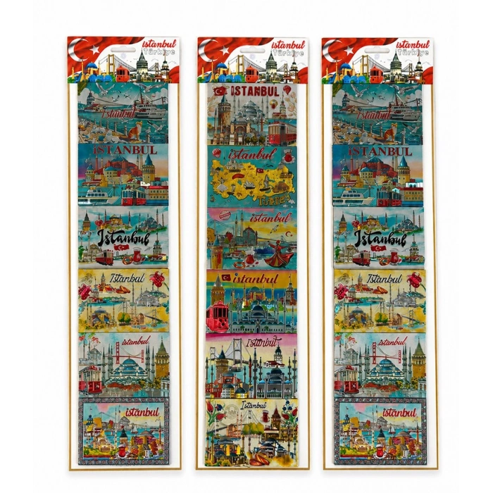 İstanbul Temalı Silikon Buzdolapı Süsü Magnet 6Lı Set Alk5809