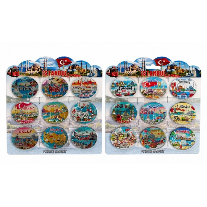 İstanbul Temalı Silikon Buzdolapı Süsü Magnet 9Lu Set Alk5807