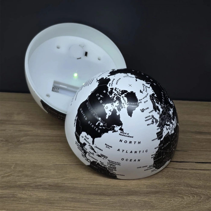 LED Işıklı 360 Derece Dönen Dünya Küresi