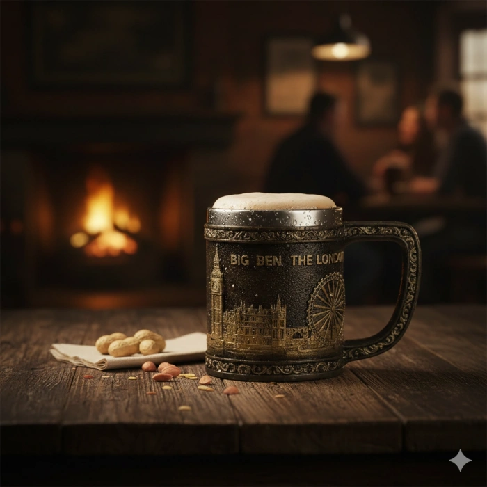 Londra Detaylı Çelik Kupa