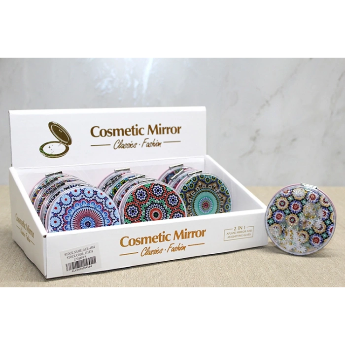 Mandala Desenli Hareketli Sulu El Aynası - Model 3