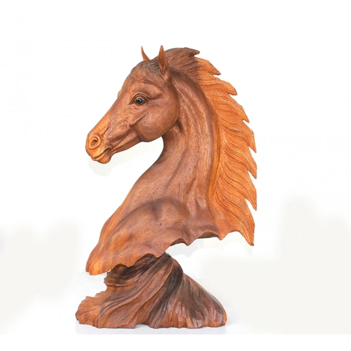 Maun Ağacı El Oyması At Büstü 4Ratnı-16