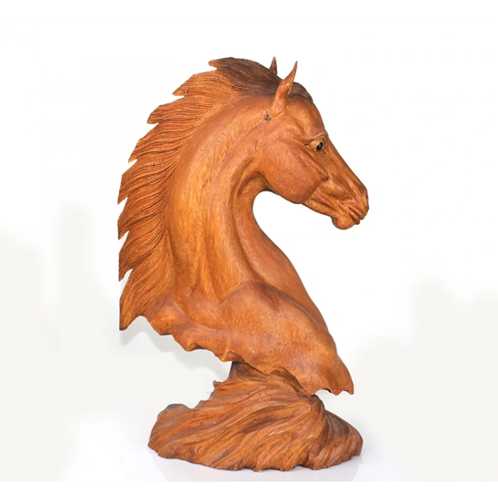 Maun Ağacı El Oyması At Büstü 4Ratnı-16