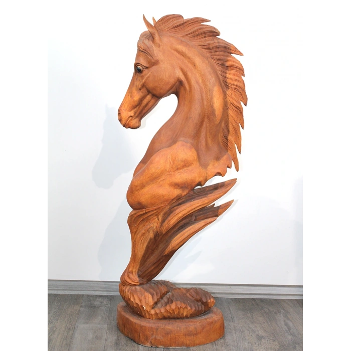 Maun Ağacı El Oyması At Büstü 4Ratnı-8