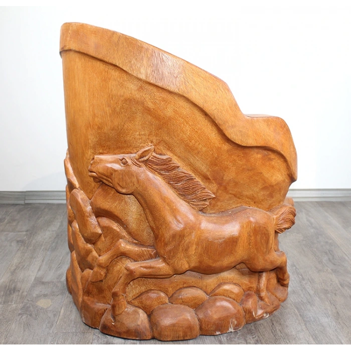 Maun Ağacı El Oyması At İşlemeli Koltuk 4Ratnı-6