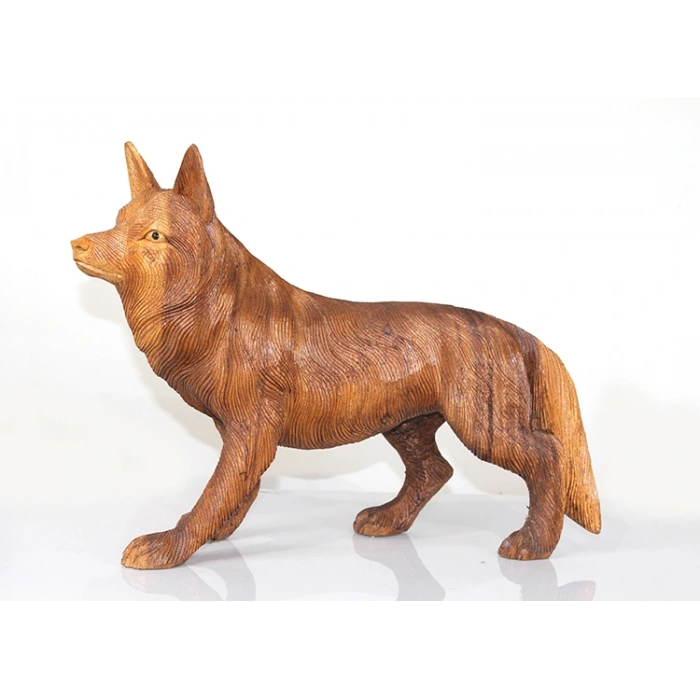 Maun Ağacı El Oyması Kurt Figürü 4Ratnı-19