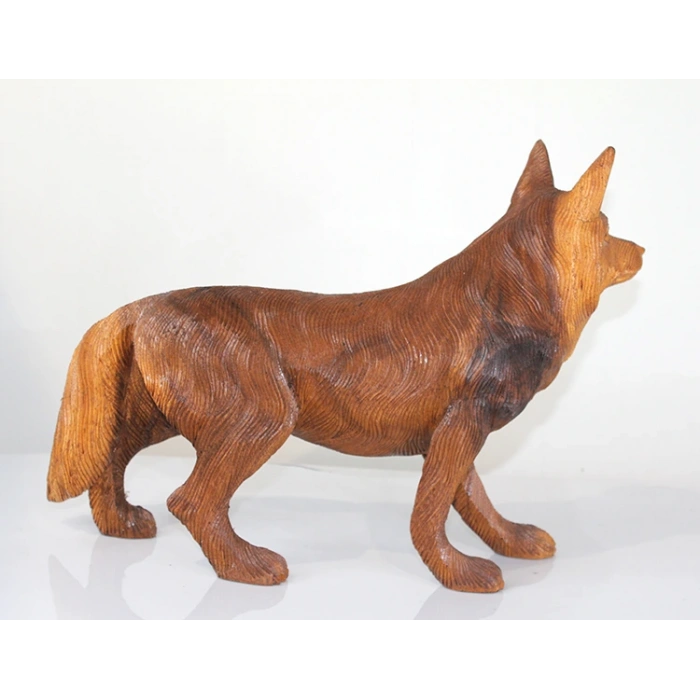 Maun Ağacı El Oyması Kurt Figürü 4Ratnı-19