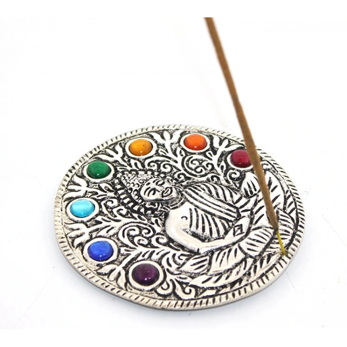 Metal 7 Çakra ( Chakra ) Buda Tütsülük Ksk2175