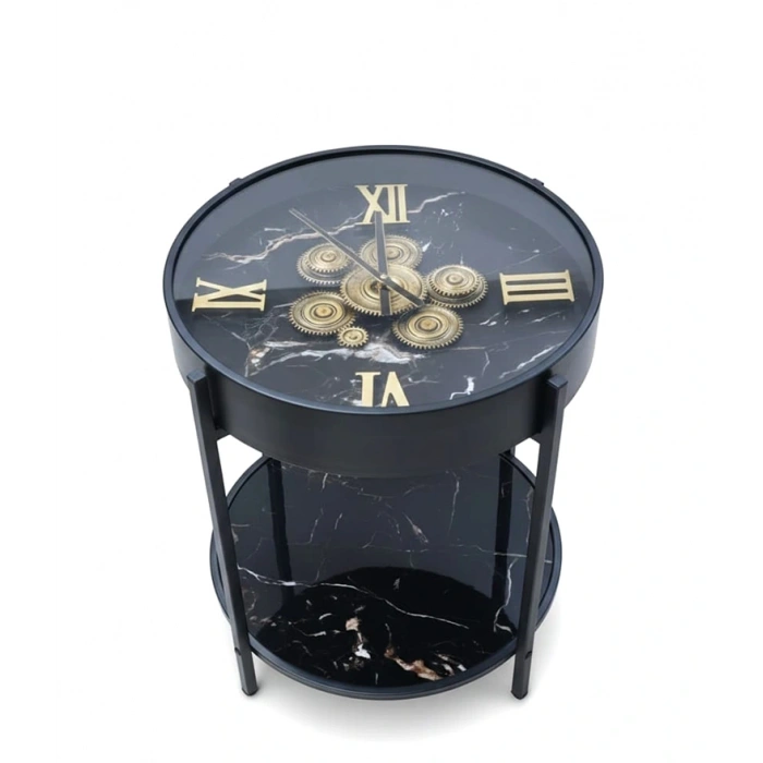 Metal Çarklı Sehpa Saat Liv146