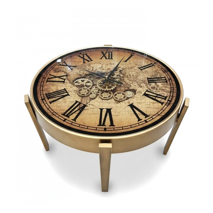 Metal Çarklı Sehpa Saat Liv162