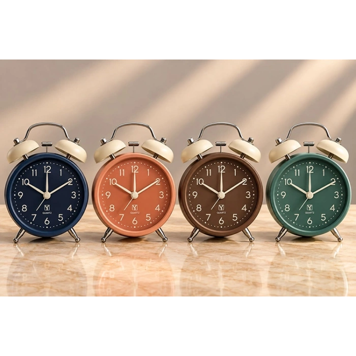 Metal Çift Zilli Çalar Saat Alk6459