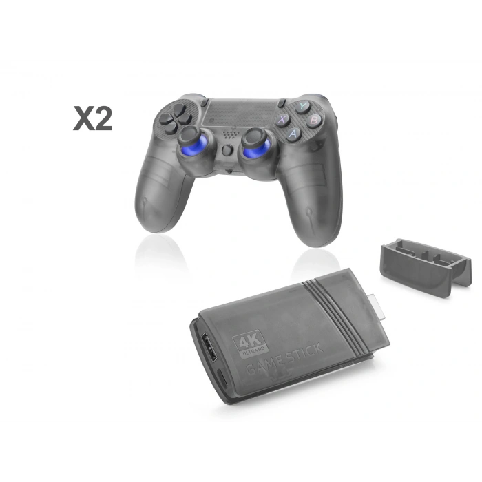 Mını Retro Oyun Stick Hdmı Çift Gamepad Seti 64 Gb Hafıza Kartlı 2.4G Kablosuz Siyah GS5