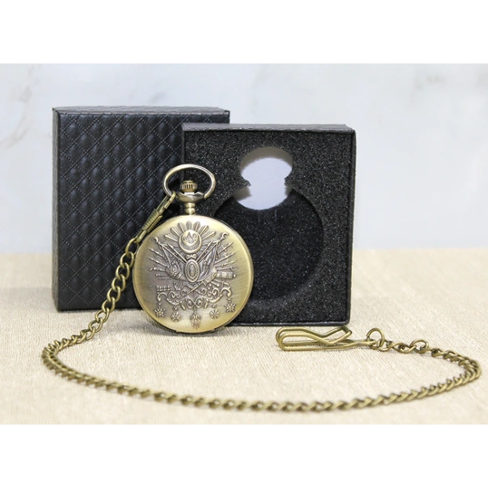 Özel Kutulu Osmanlı Devlet Arması Köstekli Saat Alk3983