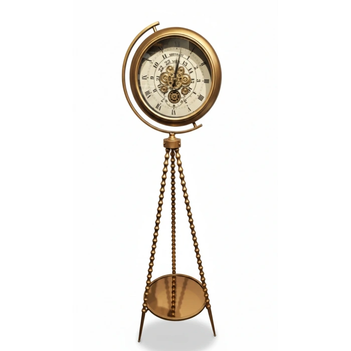 Özel Tasarım Metal Ayaklı Çarklı Saat Alk5124