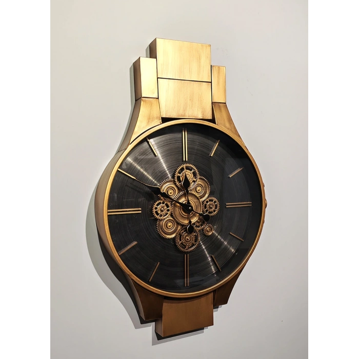 Özel Tasarım Metal Çarklı Duvar Saati Alk5121