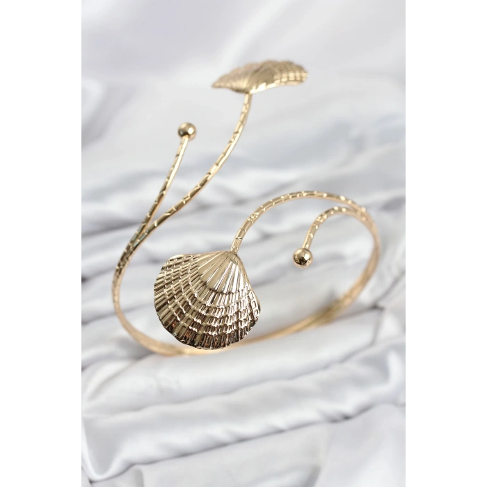 Pazu Bileklik Gold Renk Pirinç Deniz Kabuğu Model TJ-BB8567