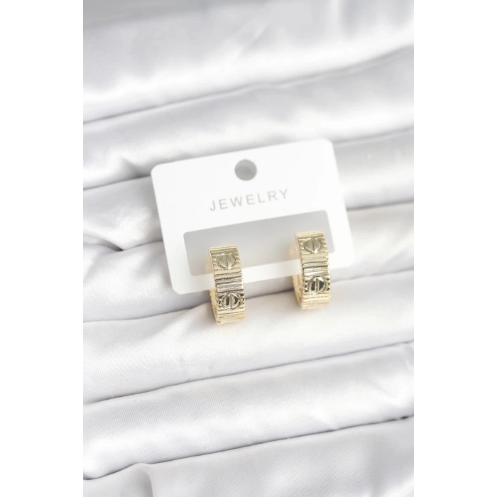 Pirinç Gold Renk Halka Kadın Küpe TJ-BKP11381