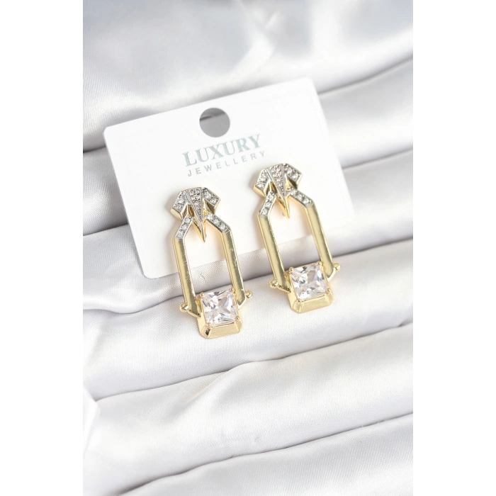 Pirinç Gold Renk Vintage Kadın Küpe TJ-BKP11239