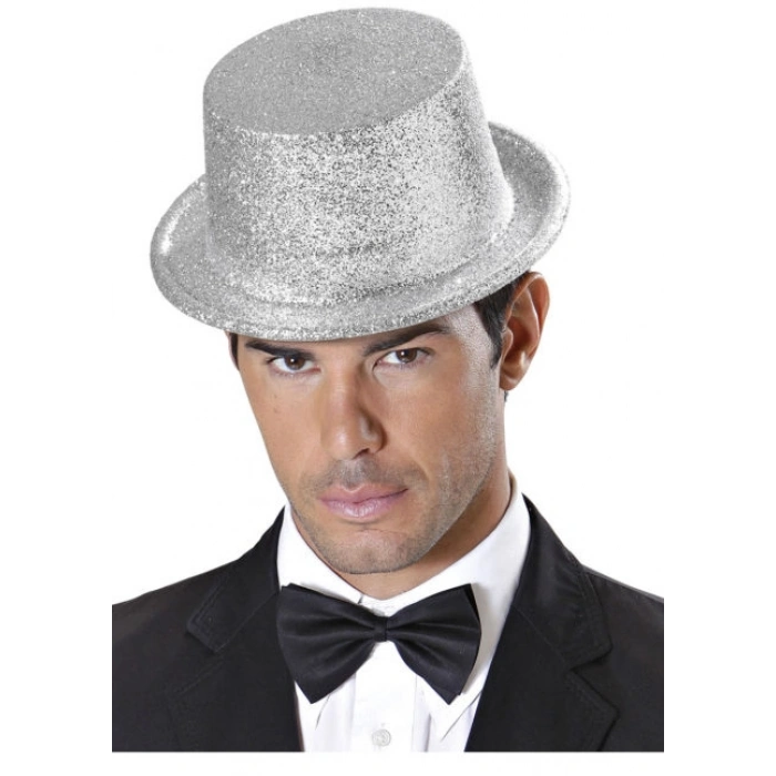 Plastik Parti Şapkası Gümüş Siml
