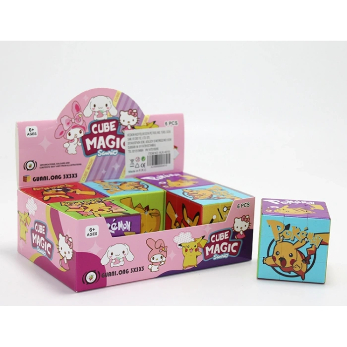 Pokemon Baskılı Zeka Küpü - Karakter Tasarımlı Küp Oyuncak Liv810