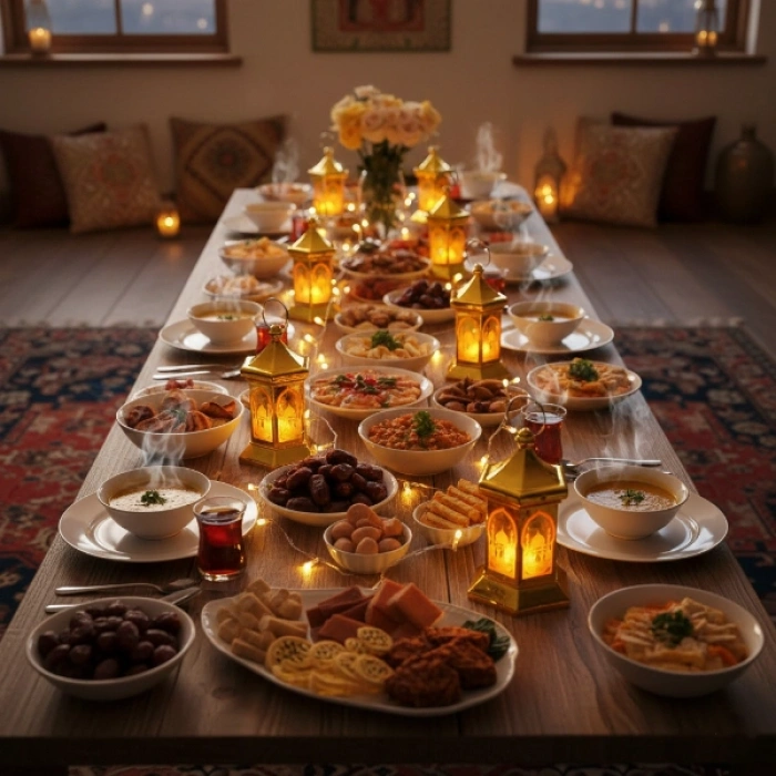 Ramazan Temalı Altıgen Kubbe LED Lamba