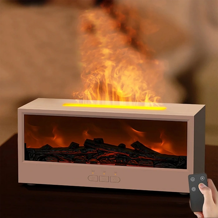 Şömine Görünümlü Alev Efektli Hava Nemlendirici