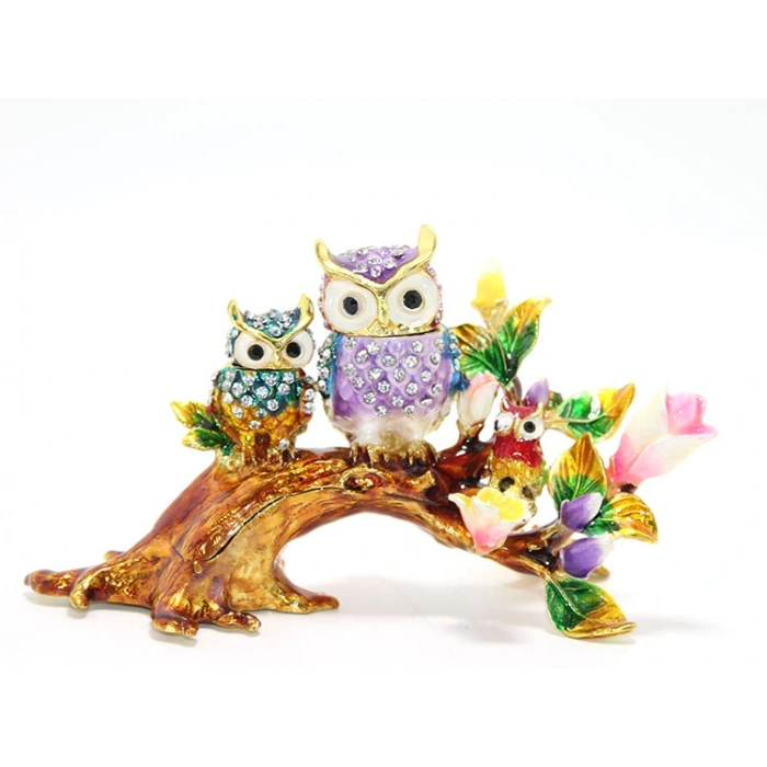 Swaroski Dal Üstünde 3Lü Baykuş Alk2038