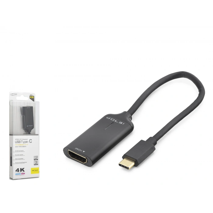 Type-c To Hdmı Görüntü Dönüştürücü 4K 30Hz 20 Cm Siyah HDX7898
