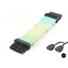 24 Pin Argb Power Supply Uzatma Kablosu Gümüş Kaplamalı Bükülebilir 2 Mm 108 Led Siyah ND2814B