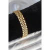 316L Çelik 12 mm Kalınlıkta Gold Renkli Erkek Bileklik TJ-EB3779