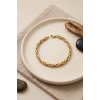 316L Çelik Gold Renk Kral Zincir Model Erkek Bileklik TJ-EB3814