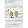 316L Çelik Gold Renk Motif Model Kadın Küpe TJ-BKP11819