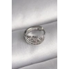 316L Çelik Gümüş Renk Zirkon Taşlı Ay Yıldız Model Tragus Piercing TJ-PR1323