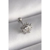 316L Çelik Gümüş Renk Zirkon Taşlı Güneş Tragus Piercing TJ-PR1279