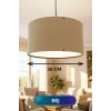 Bej Kumaş Başlıklı Sarkıt Avize 35 CM