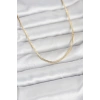 CM 14K Gold Renk Kare Zincirli Model 60 cm Kadın Kolye TJ-BKO10941
