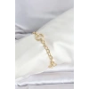CM 14K Gold Renk Lazerli Halka Model Kadın Bileklik TJ-BB8300