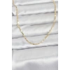 CM 14K Gold Renk Lazerli Zincir Model 60 cm Kadın Kolye TJ-BKO10957
