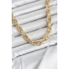 CM Kalın Burgu Model Gold Renk 60 cm Kadın Kolye TJ-BKO11129