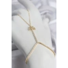 Gold Renk Pirinç Zirkon Taşlı Model Şahmeran TJ-SN769