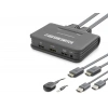 Hdmi Usb Kvm Switch 2 Port Hdmi 2 Port Usb Dahili Kablolu - Siyah HDX1361