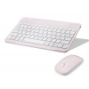 Kablosuz Bluetooth Smart Klavye Mouse Seti Şarjlı 1600 Dpi Pembe HDX2508P