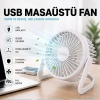 Masaüstü Mini USB Fan - PVC Gövdeli - 360° Ayarlanabilir