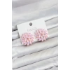 Pembe Renk Kristal Taşlı Çiçek Model Kadın Küpe TJ-BKP11919