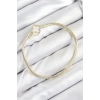 Pirinç Charm Zirkon Taşlı Yonca Model Gold Renk Kadın Bileklik TJ-BB7805