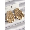 Pirinç Gold Renk İşlemeli İstirdye Model Kadın Küpe TJ-BKP10262