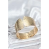 Pirinç Gold Renk Levha Model Kadın Bileklik TJ-BB8062